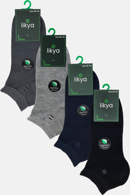 Likya Erkek Patik Çorap Desen 5 Bambu