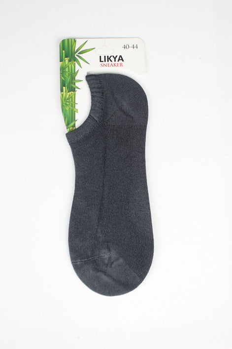 Likya Erkek Patik Çorap Sneaker Düz Bambu