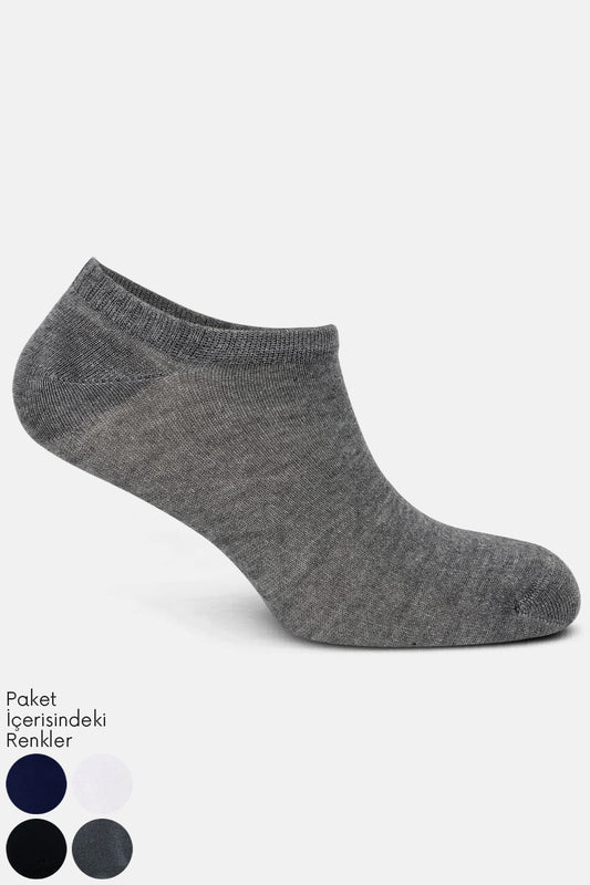 Likya Erkek Sneaker Çorap Düz Bambu
