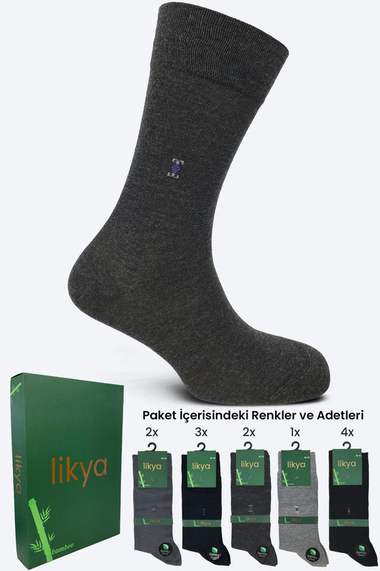 Likya Erkek Soket Çorap Bambu Yazlık Desenli