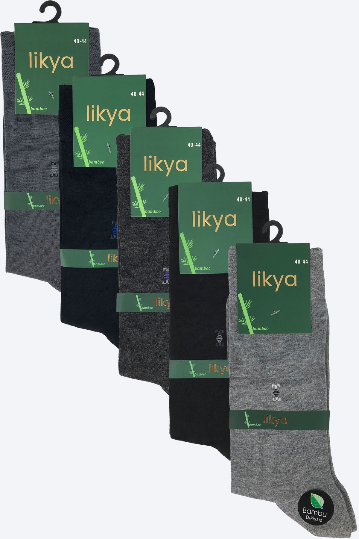 Likya Erkek Soket Çorap Bambu Yazlık Desenli