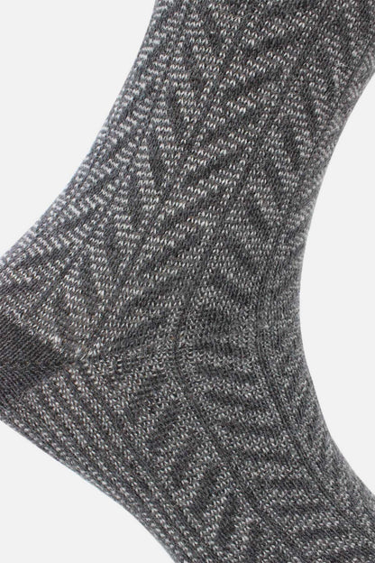 Likya Erkek Soket Çorap Desenli Lambswool Yün