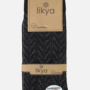 Likya Erkek Soket Çorap Desenli Lambswool Yün