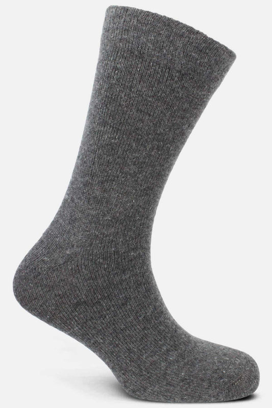 Likya Erkek Soket Çorap Düz Lambswool Yün