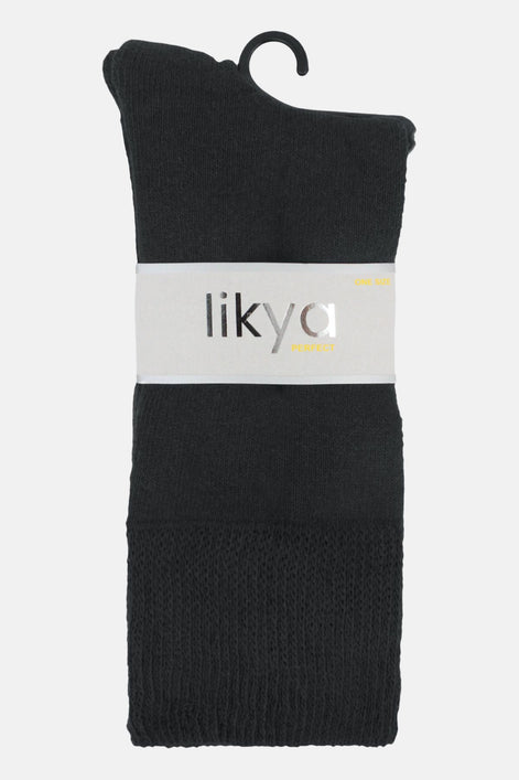 Likya Erkek Soket Çorap Havlu Pamuklu Düz Comfort