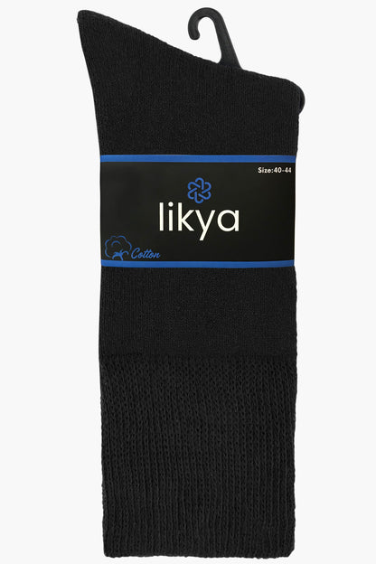 Likya Erkek Soket Çorap Havlu Pamuklu Düz Comfort