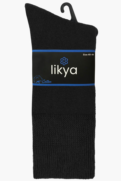 Likya Erkek Soket Çorap Havlu Pamuklu Düz Comfort