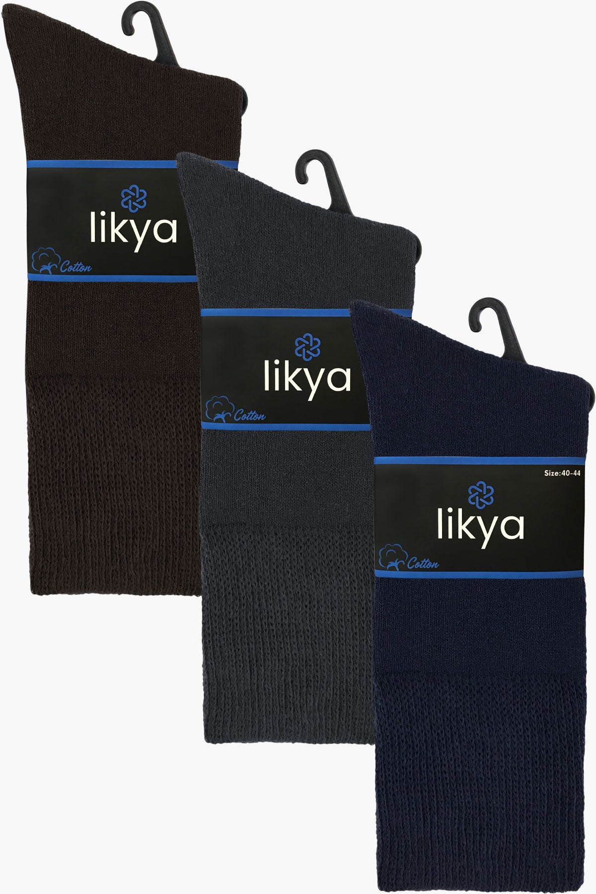 Likya Erkek Soket Çorap Havlu Pamuklu Düz Comfort