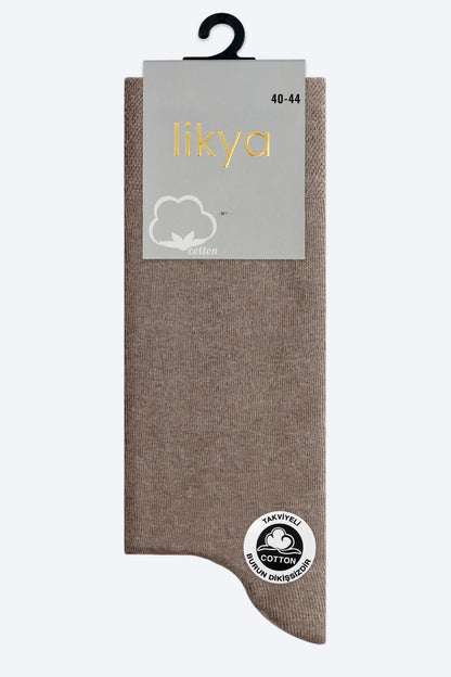 Likya Erkek Soket Çorap Pamuklu Düz