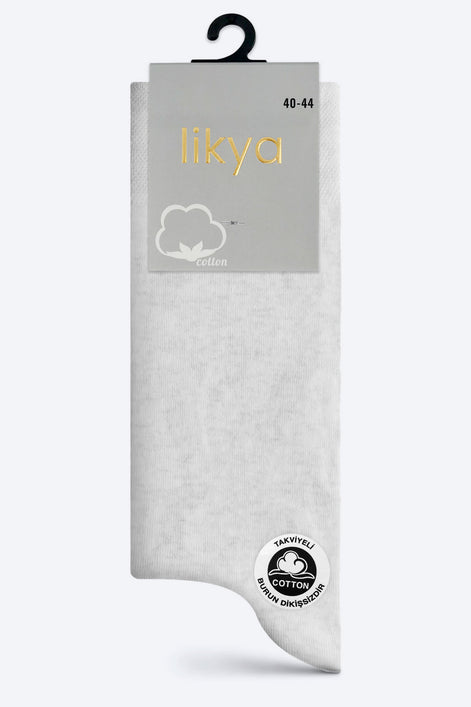 Likya Erkek Soket Çorap Pamuklu Düz