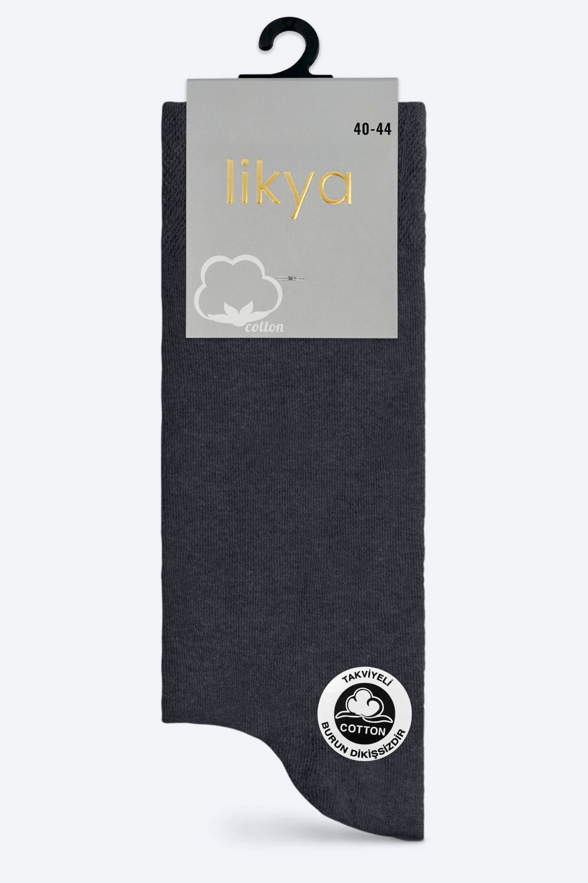 Likya Erkek Soket Çorap Pamuklu Düz