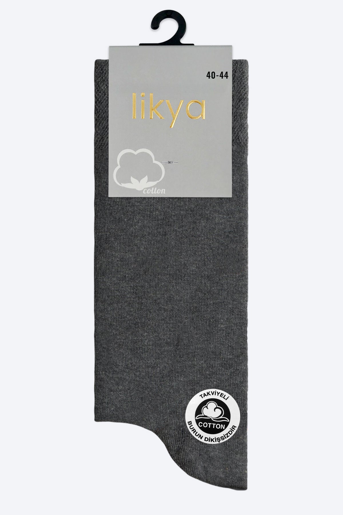 Likya Erkek Soket Çorap Pamuklu Düz