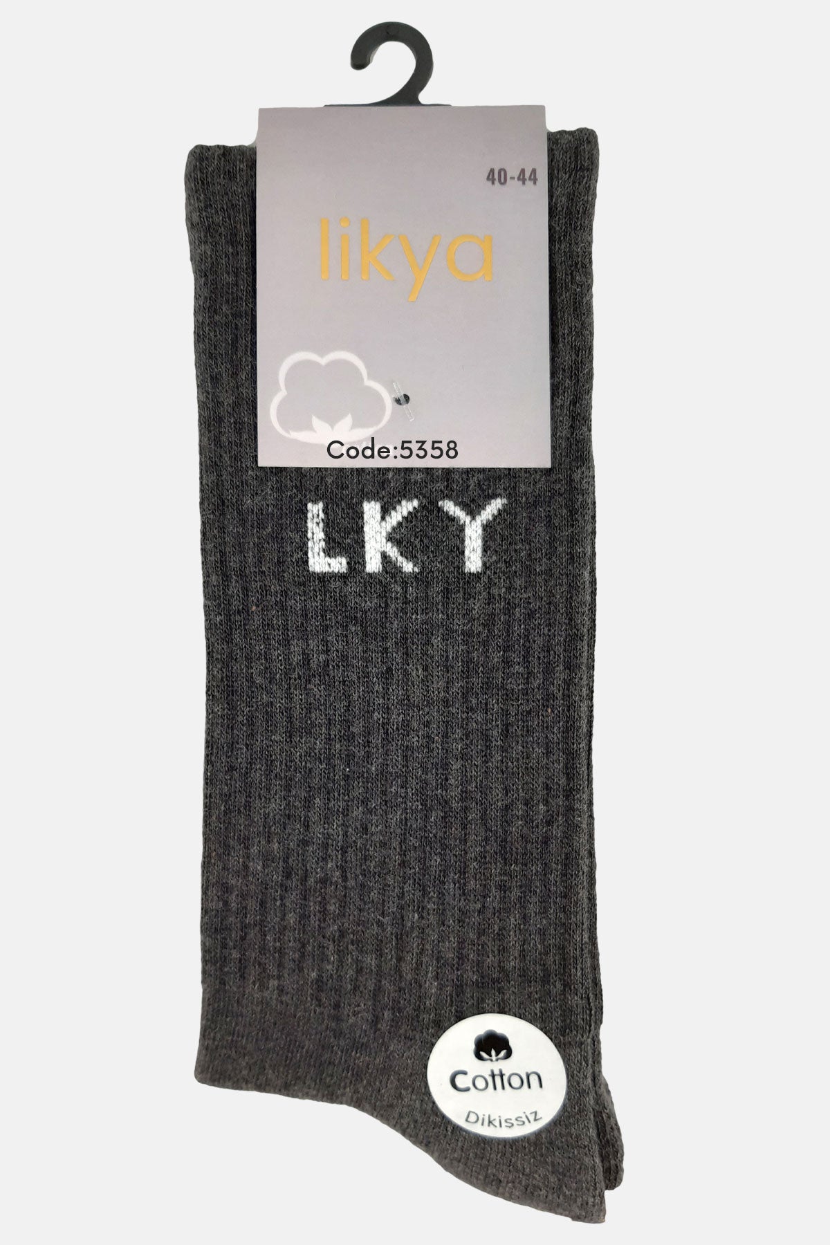 Likya Erkek Soket Tenis Çorabı Tabanaltı Havlu Yazılı