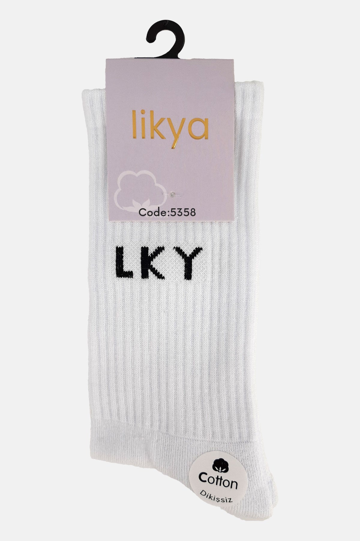 Likya Erkek Soket Tenis Çorabı Tabanaltı Havlu Yazılı