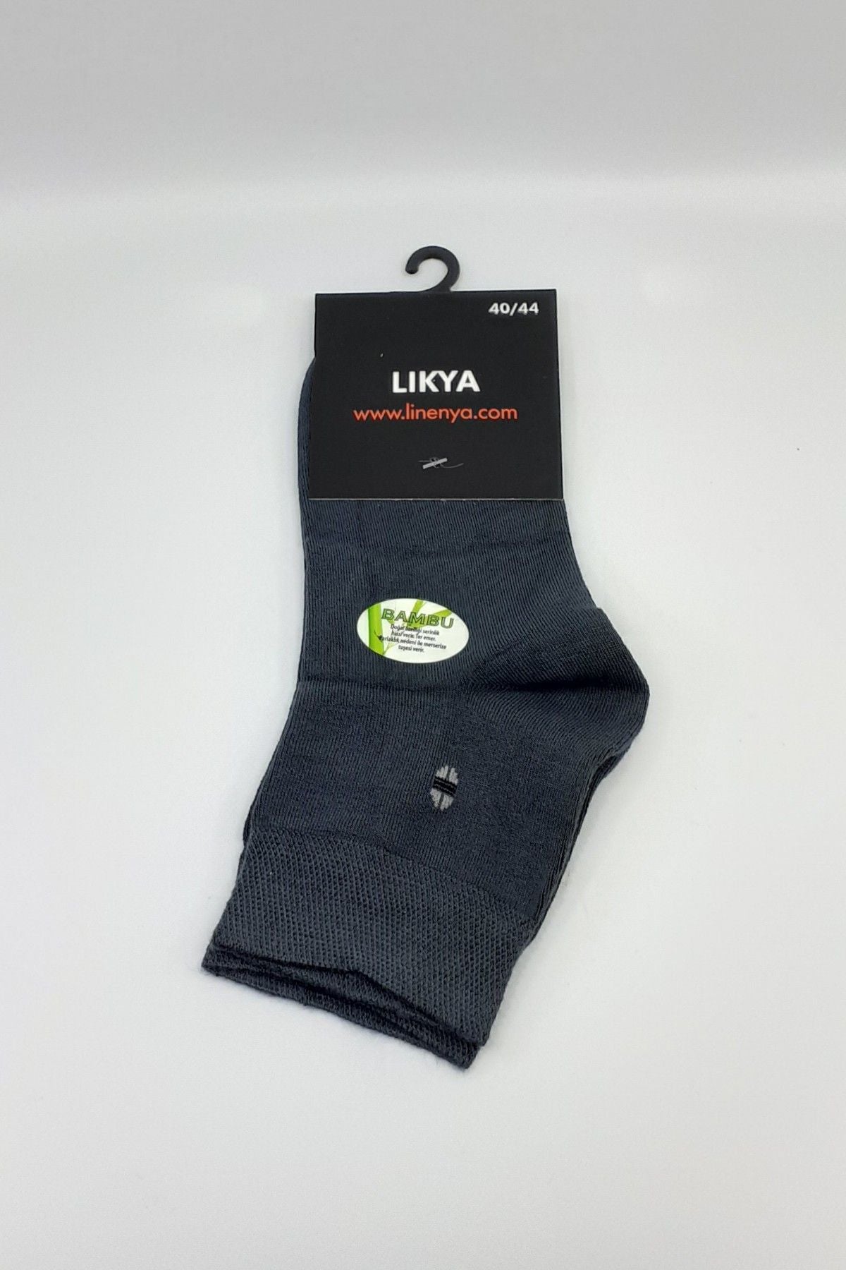 Likya Erkek Yarım Konç Çorap Desen 2 Bambu