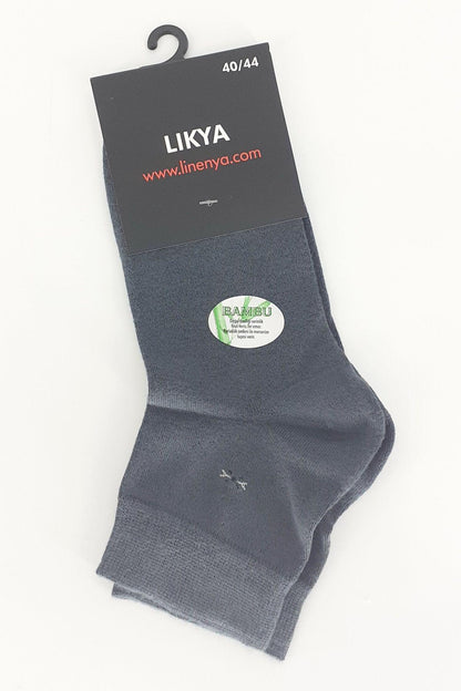 Likya Erkek Yarım Konç Çorap Desen 3 Bambu