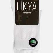 Likya Erkek Yarım Konç Çorap Düz Dikişsiz Bambu