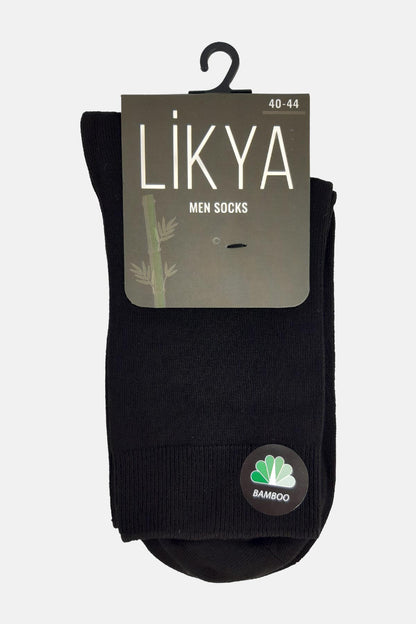 Likya Erkek Yarım Konç Çorap Düz Dikişsiz Bambu