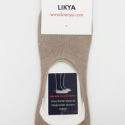 Likya Kadın Bambu Silikonlu Dikişsiz Babet Çorap - Düz