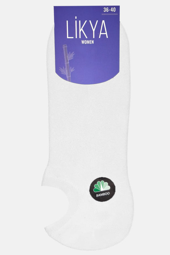 Likya Kadın Bambu Sneaker Çorap - Düz