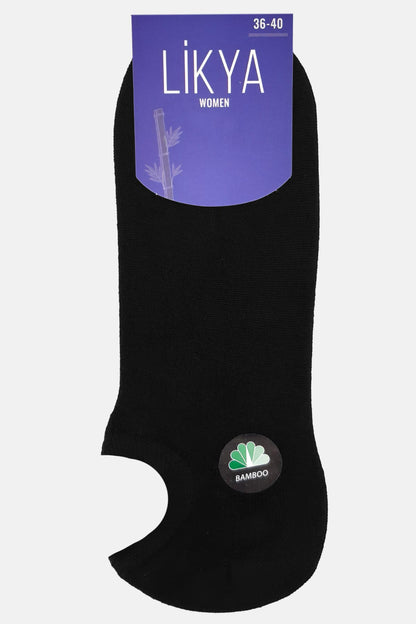 Likya Kadın Bambu Sneaker Çorap - Düz