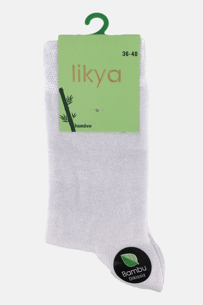 Likya Kadın Çorap Bambu Soket 200 İğne Sık Dokuma