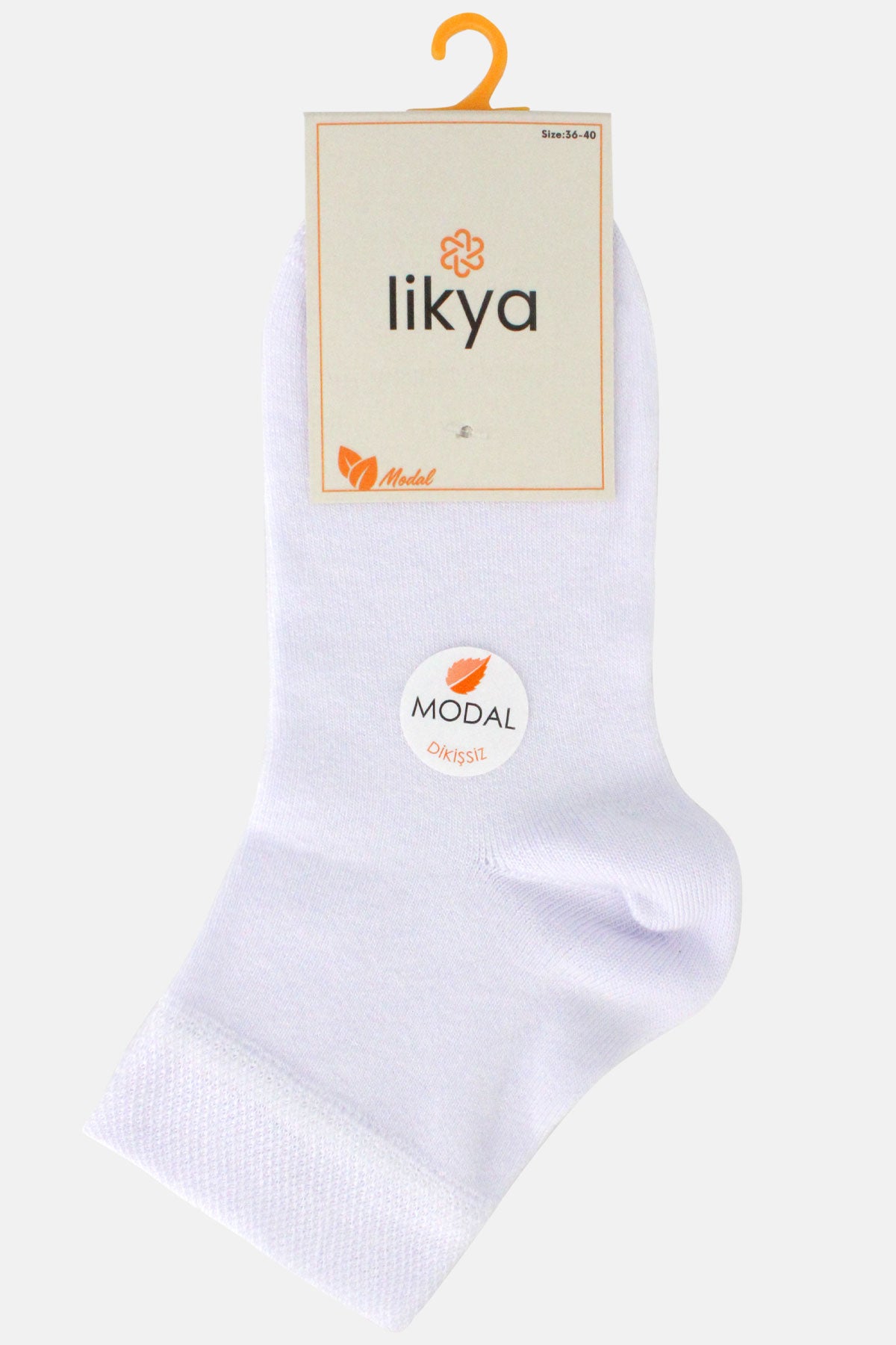 Likya Kadın Çorap Modal Yarım Konç Düz