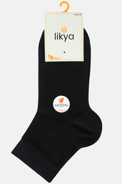 Likya Kadın Çorap Modal Yarım Konç Düz
