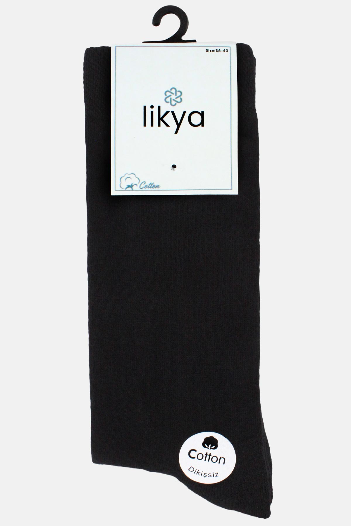 Likya Kadın Çorap Tabanaltı Havlu Pamuklu Soket Düz
