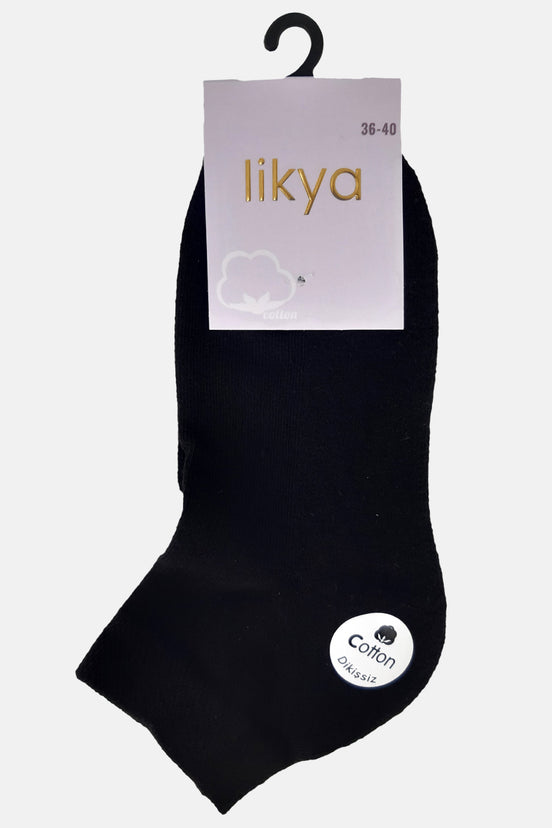Likya Kadın Çorap Tabanaltı Havlu Yarım Konç Pamuklu Düz