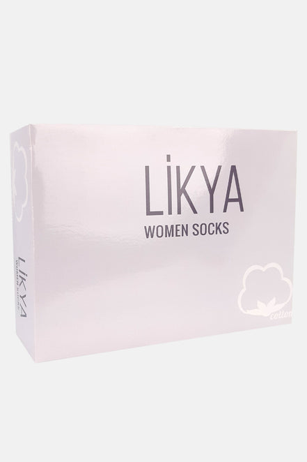 Likya Kadın Havlu Pamuklu Soket Çorap - Düz