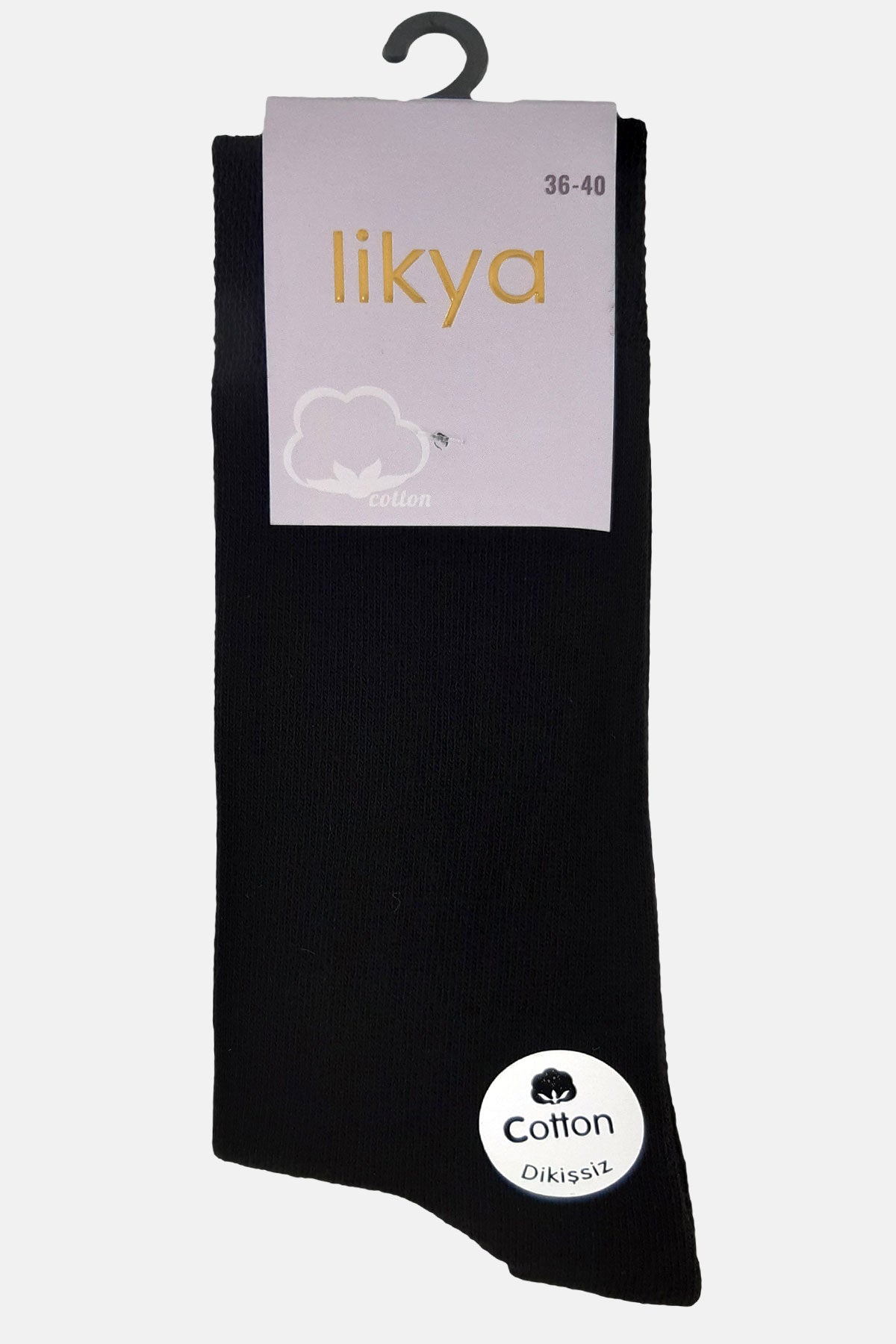Likya Kadın Pamuklu Soket Çorap - Düz