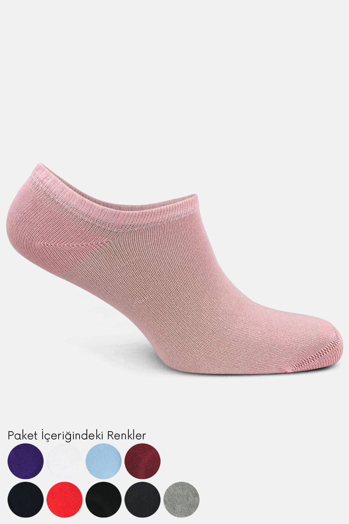 Likya Kadın Sneaker Çorap Düz Bambu