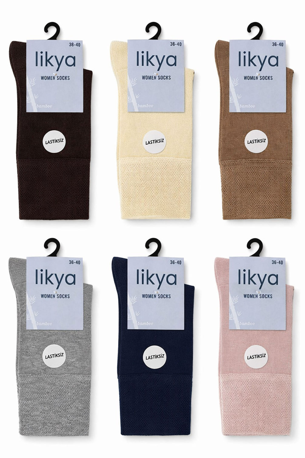 Likya Kadın Soket Çorap Bambu Soft Comfort Düz