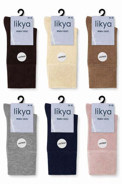 Likya Kadın Soket Çorap Bambu Soft Comfort Düz