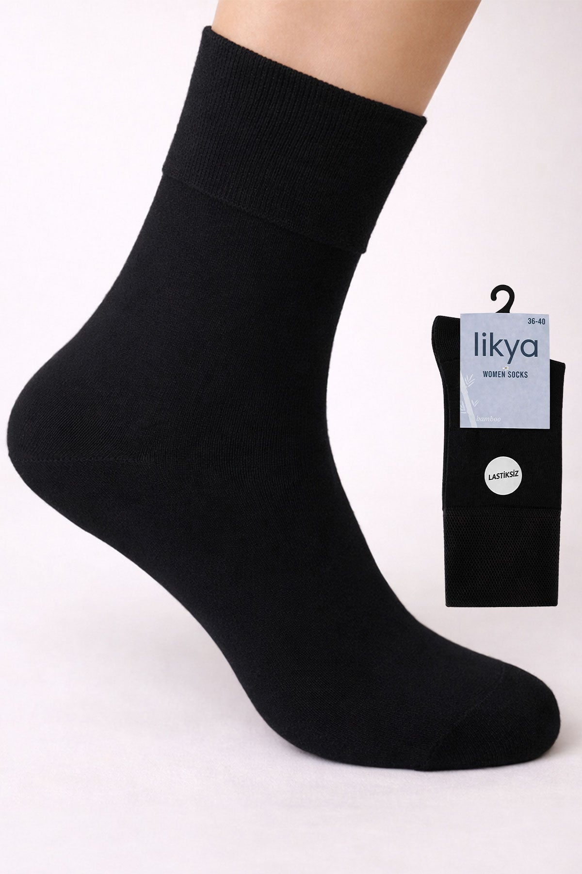 Likya Kadın Soket Çorap Bambu Soft Comfort Düz