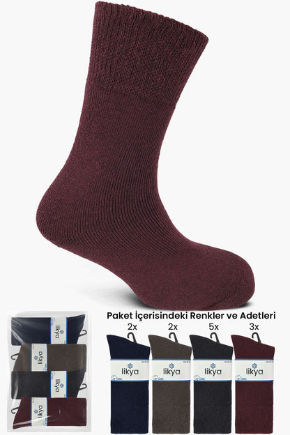 Likya Kadın Soket Çorap Havlu Düz Pamuklu Comfort