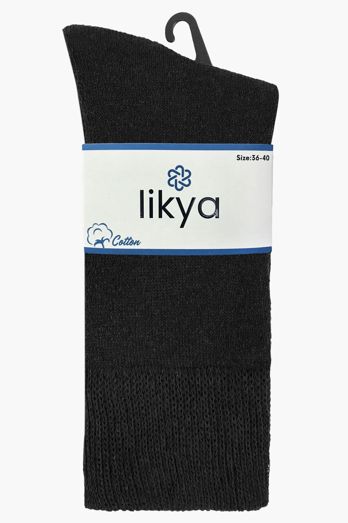 Likya Kadın Soket Çorap Havlu Düz Pamuklu Comfort