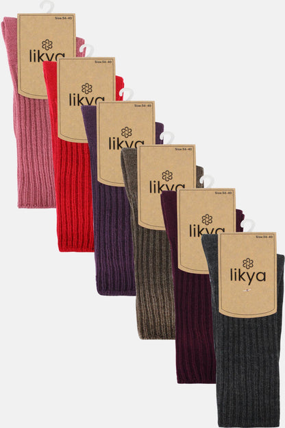 Likya Kadın Soket Çorap Kıvrık Akrilik