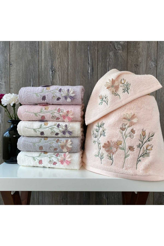 Maribor El-Yüz Havlusu Bambu 3D Nakışlı Felda 50x90