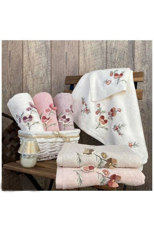 Maribor El-Yüz Havlusu Nakışlı Solita Bambu 50x90