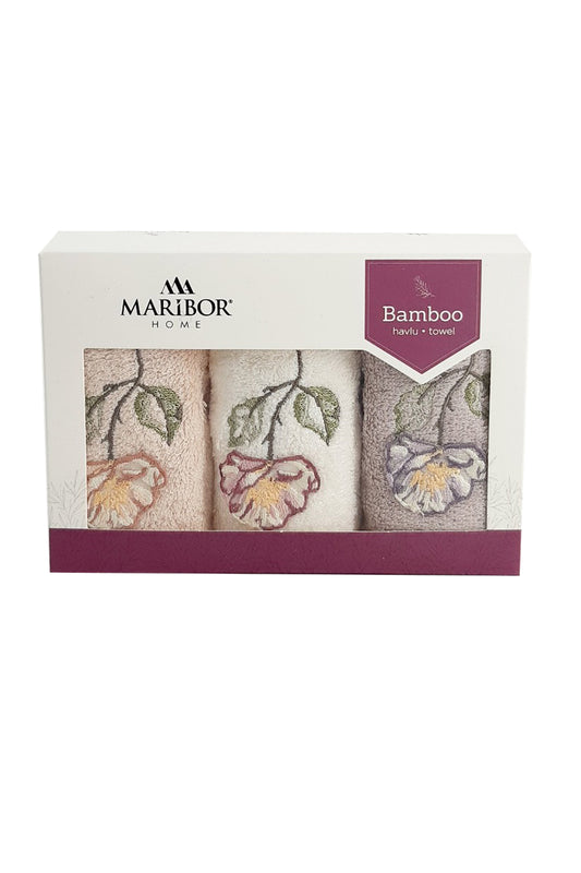 Maribor Mutfak Havlusu 3D Nakışlı Lidya Bambu 30x50