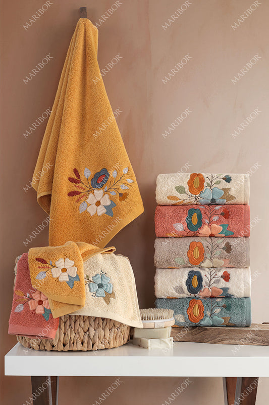 Maribor Mutfak Havlusu Eval Bambu 3D Nakışlı 30x50 3'lü