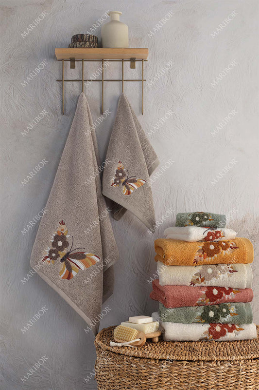 Maribor Mutfak Havlusu Mariposa Bambu 3D Nakışlı 30x50 3'lü