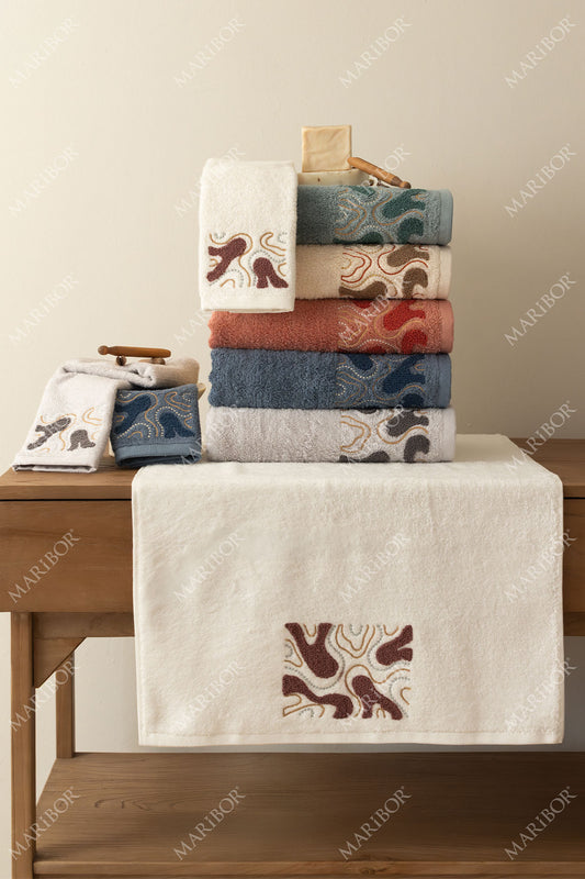 Maribor Mutfak Havlusu Riva Bambu 3D Nakışlı 30x50 3'lü