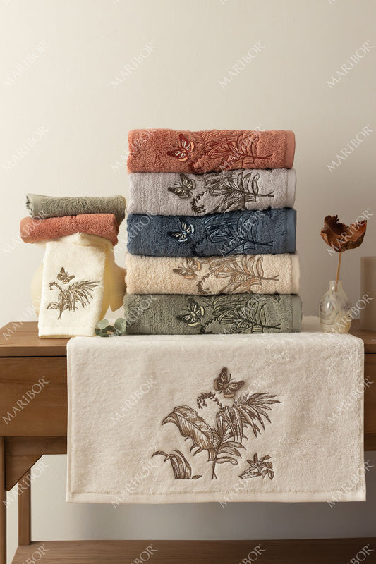 Maribor Mutfak Havlusu Tropical Bambu 3D Nakışlı 30x50 3'lü