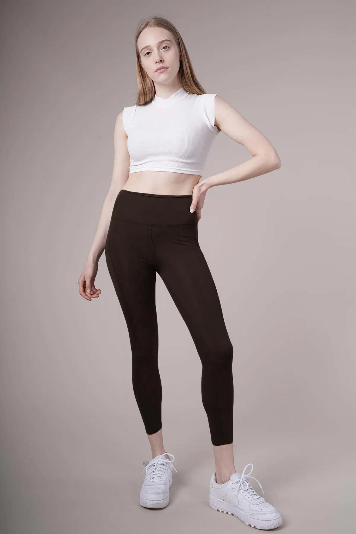 Meg Style Kadın Cepli Toparlayıcı Yüksek Bel Pilates Tayt