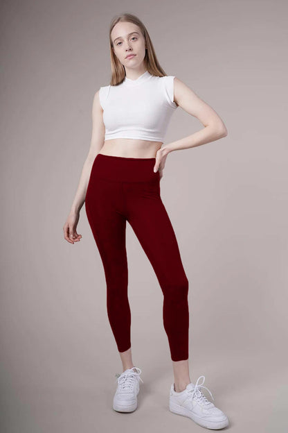 Meg Style Kadın Cepli Toparlayıcı Yüksek Bel Pilates Tayt