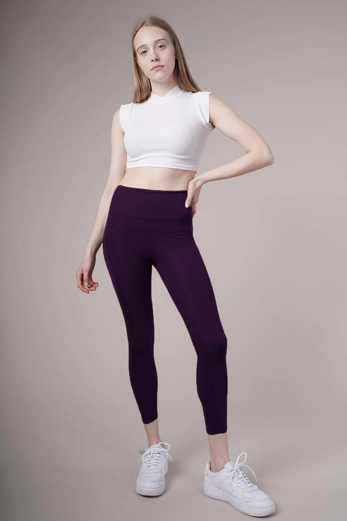 Meg Style Kadın Cepli Toparlayıcı Yüksek Bel Pilates Tayt