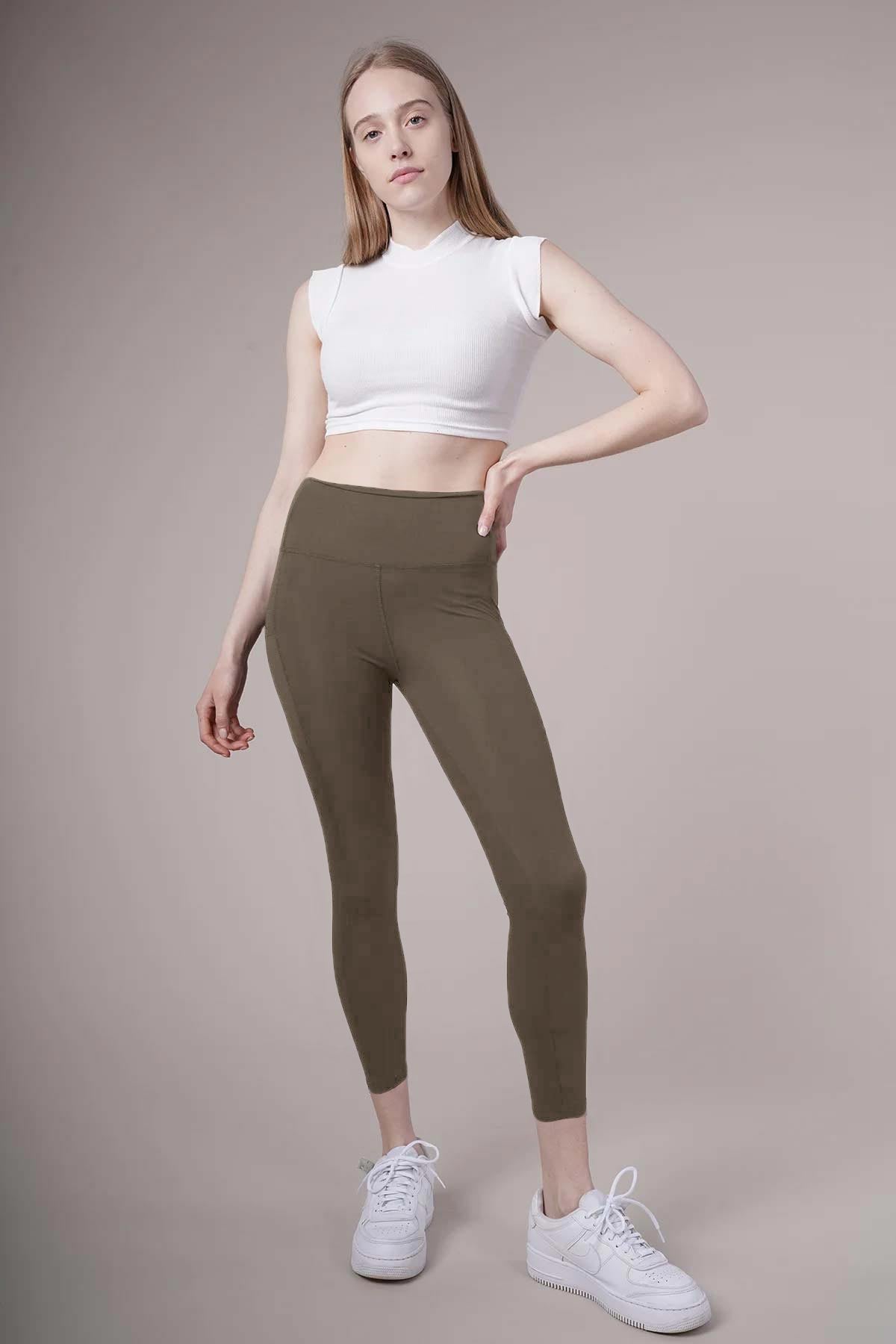 Meg Style Kadın Cepli Toparlayıcı Yüksek Bel Pilates Tayt